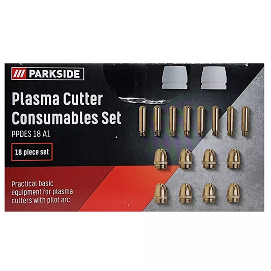 Parkside - 18 Ps Plasma Cutter Consumables Accessories Set Welding Cutting Nozzles