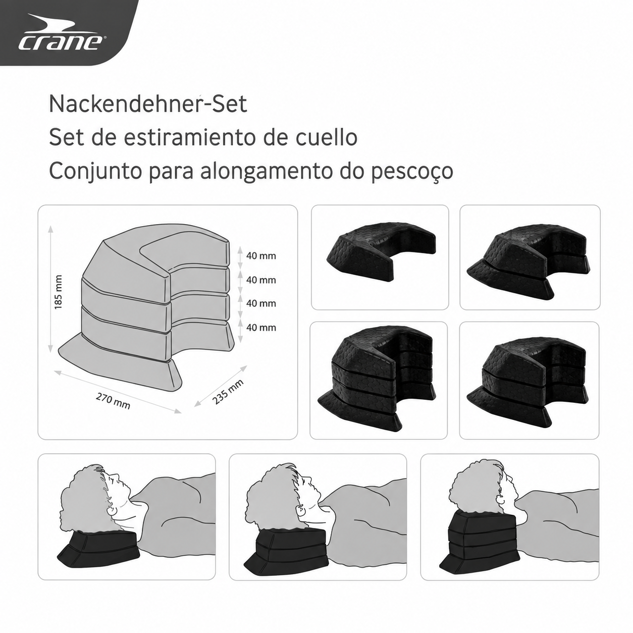 Crane Wellness Neck Stretcher Set for Relaxation