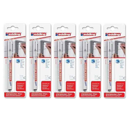 Edding 8850 Carpenter Pen with a long, Thin  Marking Hard-to-Reach Areas like Drill Holes.