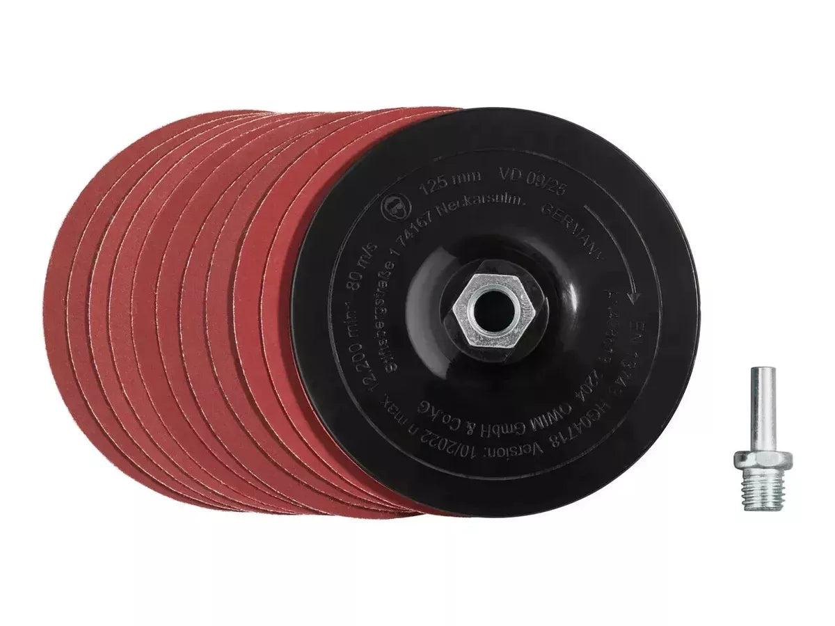 Parkside - Angle Grinder Hook & Loop Sanding Pad with Sanding Sheets